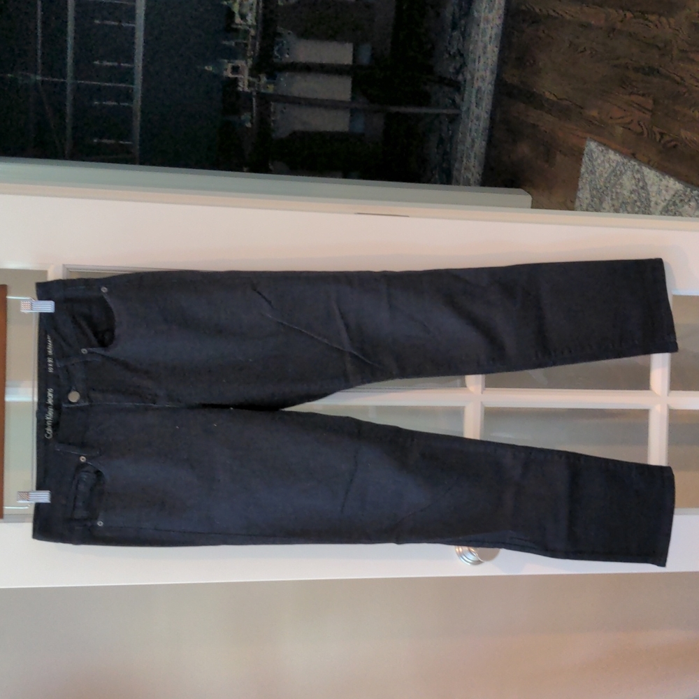 Women's Calvin Klein Ultimate Skinny Dark Wash Black Jeans Size 10X32